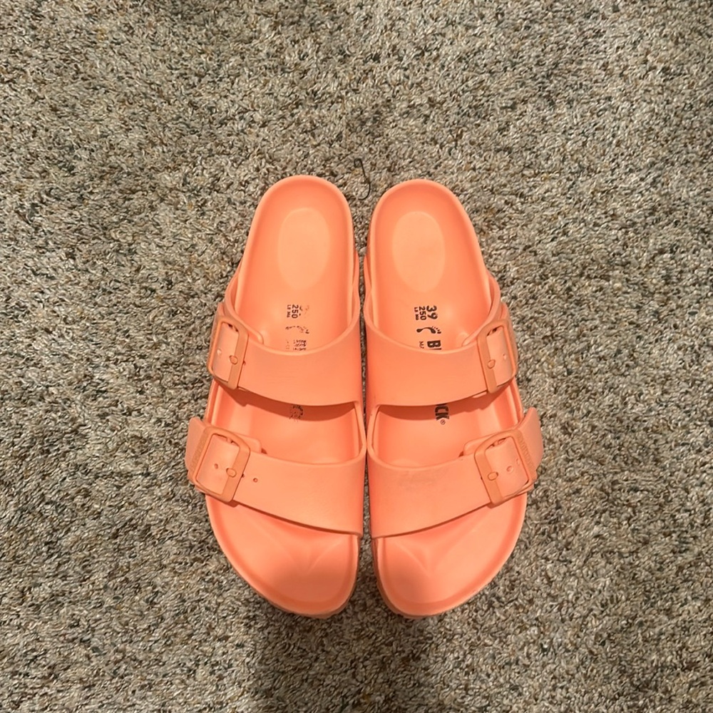 Birkenstocks in a pretty peach color